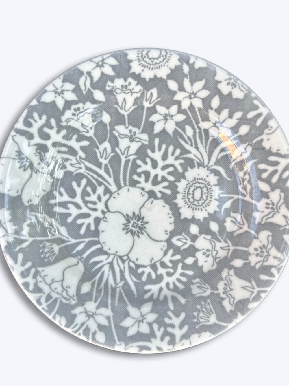 Vtg Wallace China Desert Ware Festival Gray 6.25" Bread Butter Side Plate Retro